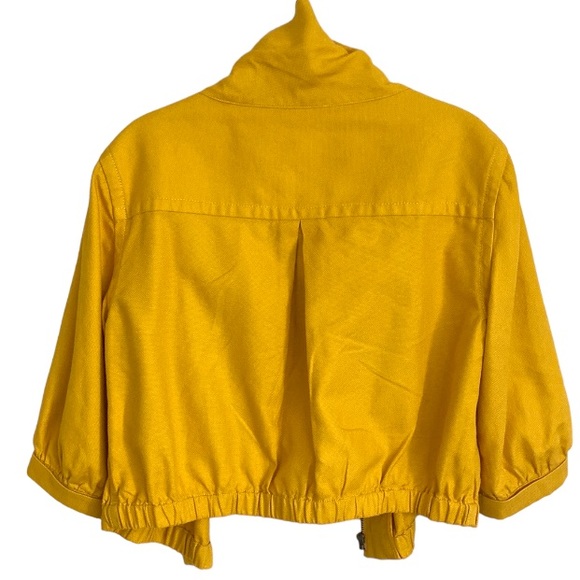 3/$15 Gap Yellow Cropped Jacket Size S Y2K Vintage - Picture 2 of 6